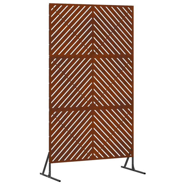 Privatlivsskærm 100 x 50 x 180 cm Cortenstål Rusten