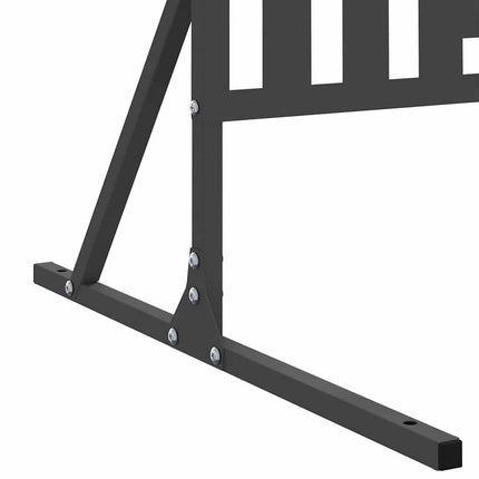 Privatlivsskærm 100 x 50 x 180 cm Stål Sort