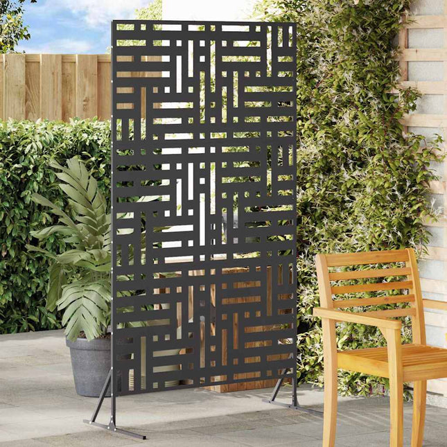 Privatlivsskærm 100 x 50 x 180 cm Stål Sort