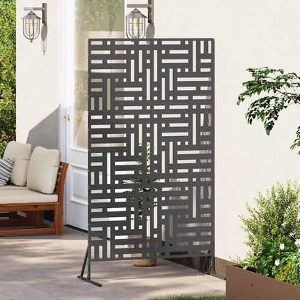 Privatlivsskærm 100 x 50 x 180 cm Stål Sort