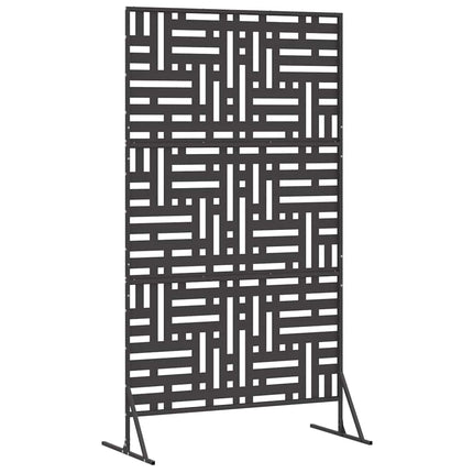 Privatlivsskærm 100 x 50 x 180 cm Stål Sort
