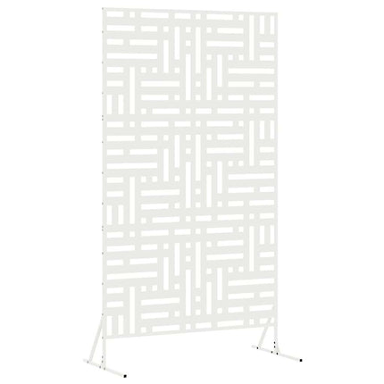Privatlivsskærm 100 x 50 x 180 cm Stål Hvid