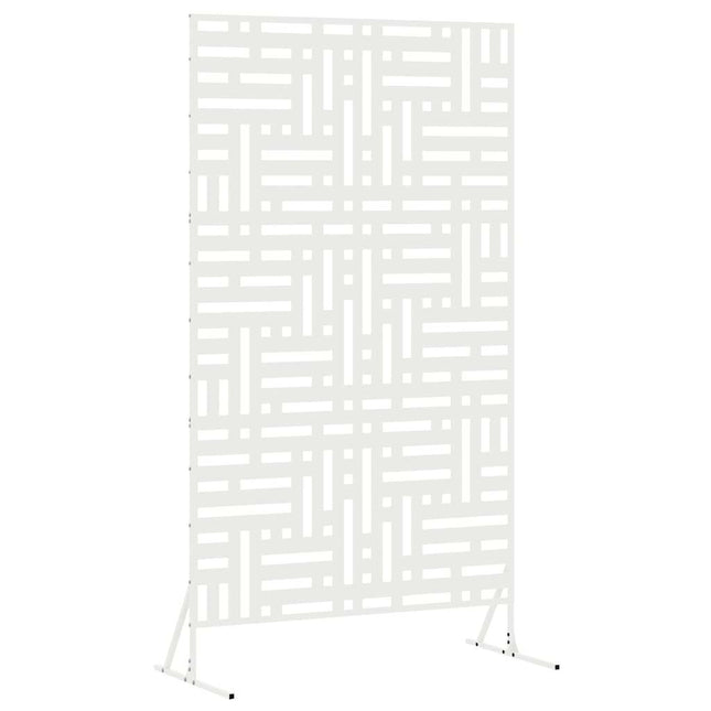 Privatlivsskærm 100 x 50 x 180 cm Stål Hvid