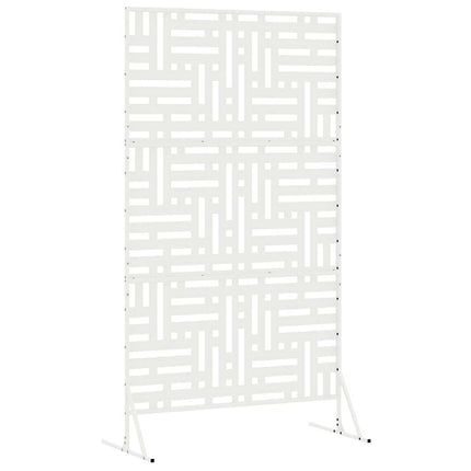 Privatlivsskærm 100 x 50 x 180 cm Stål Hvid
