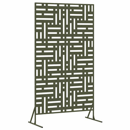 Privatlivsskærm 100 x 50 x 180 cm Stål Olivengrøn