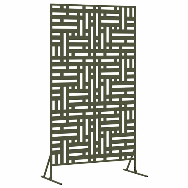 Privatlivsskærm 100 x 50 x 180 cm Stål Olivengrøn