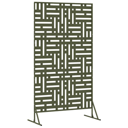 Privatlivsskærm 100 x 50 x 180 cm Stål Olivengrøn