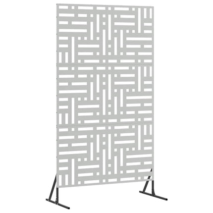 Privatlivsskærm 100 x 50 x 180 cm Galvaniseret stål Sølv