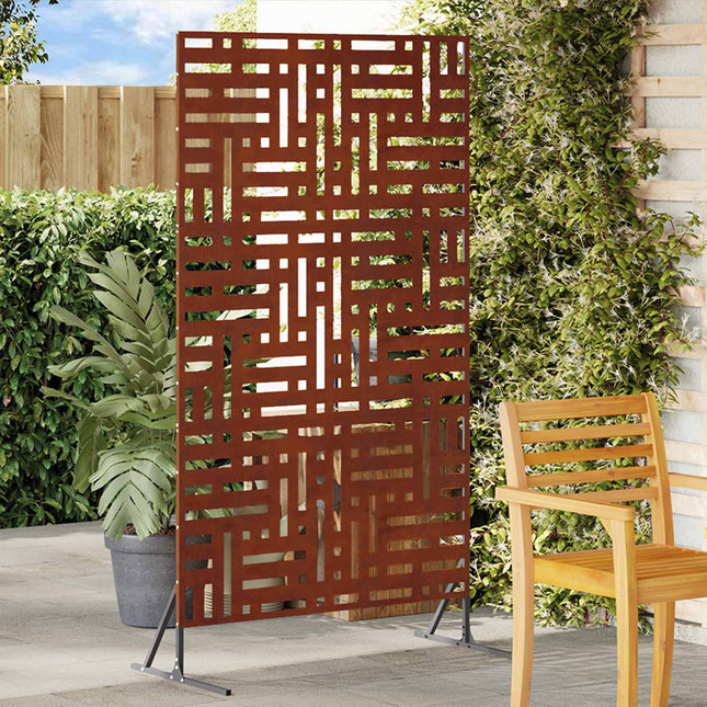 Privatlivsskærm 100 x 50 x 180 cm Cortenstål Rusten