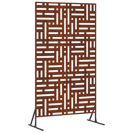 Privatlivsskærm 100 x 50 x 180 cm Cortenstål Rusten