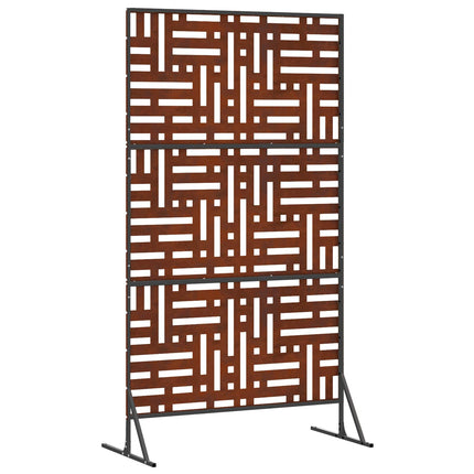 Privatlivsskærm 100 x 50 x 180 cm Cortenstål Rusten