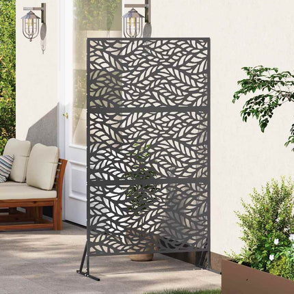 Privatlivsskærm 100 x 50 x 180 cm Stål Sort