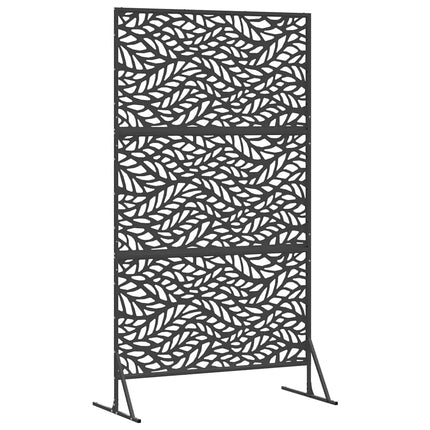 Privatlivsskærm 100 x 50 x 180 cm Stål Sort