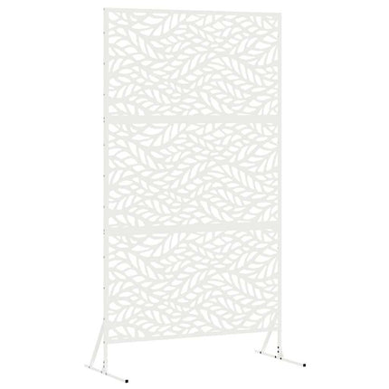 Privatlivsskærm 100 x 50 x 180 cm Stål Hvid