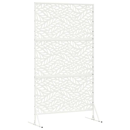 Privatlivsskærm 100 x 50 x 180 cm Stål Hvid