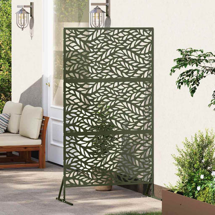 Privatlivsskærm 100 x 50 x 180 cm Stål Olivengrøn