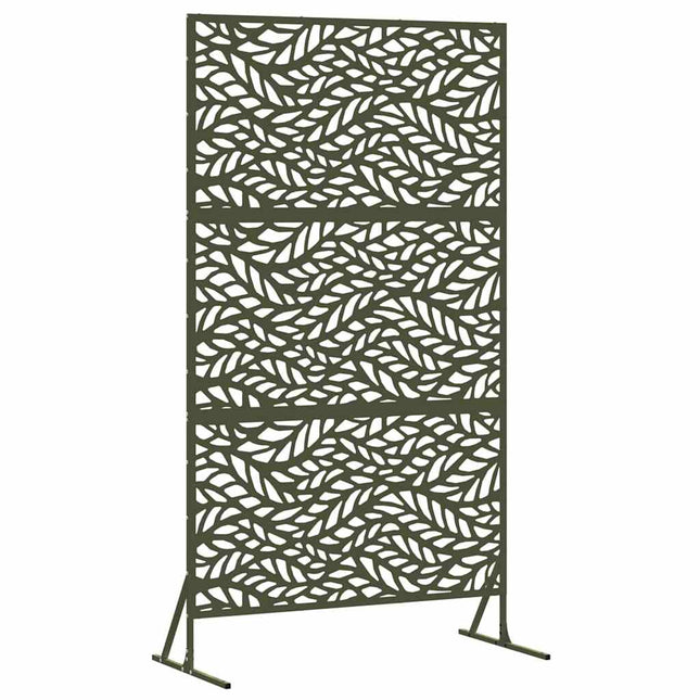 Privatlivsskærm 100 x 50 x 180 cm Stål Olivengrøn