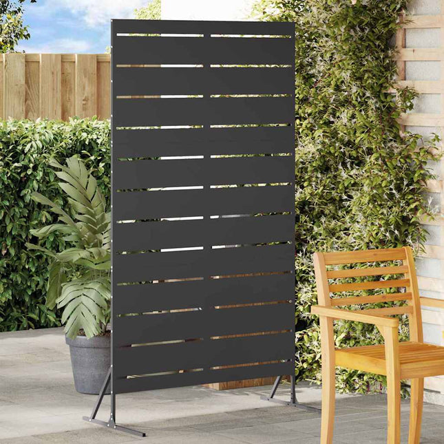 Privatlivsskærm 100 x 50 x 180 cm Stål Sort