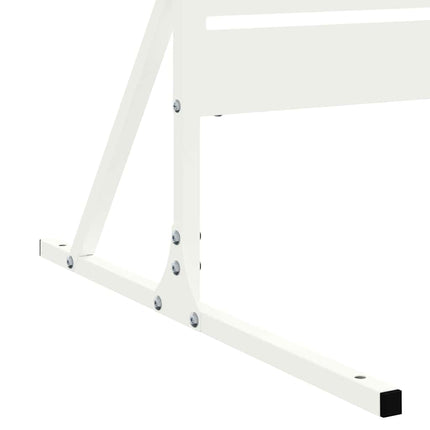 Privatlivsskærm 100 x 50 x 180 cm Stål Hvid
