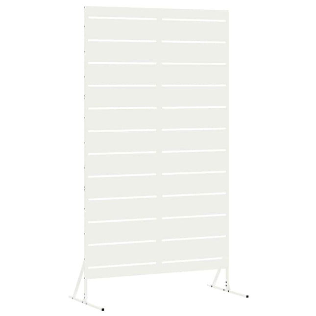 Privatlivsskærm 100 x 50 x 180 cm Stål Hvid