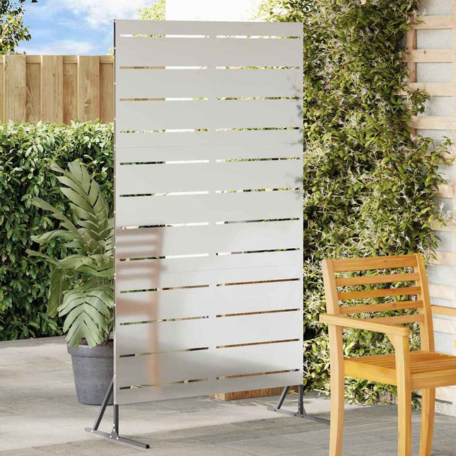 Privatlivsskærm 100 x 50 x 180 cm Galvaniseret stål Sølv