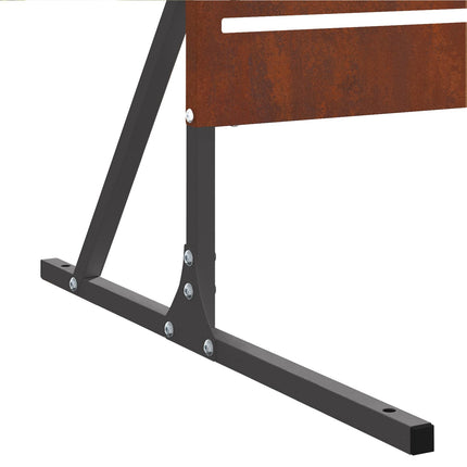 Privatlivsskærm 100 x 50 x 180 cm Cortenstål Rusten