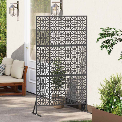 Privatlivsskærm 100 x 50 x 180 cm Stål Sort