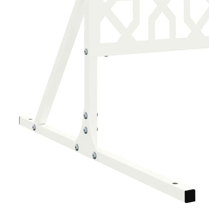 Privatlivsskærm 100 x 50 x 180 cm Stål Hvid
