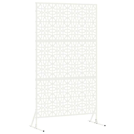 Privatlivsskærm 100 x 50 x 180 cm Stål Hvid