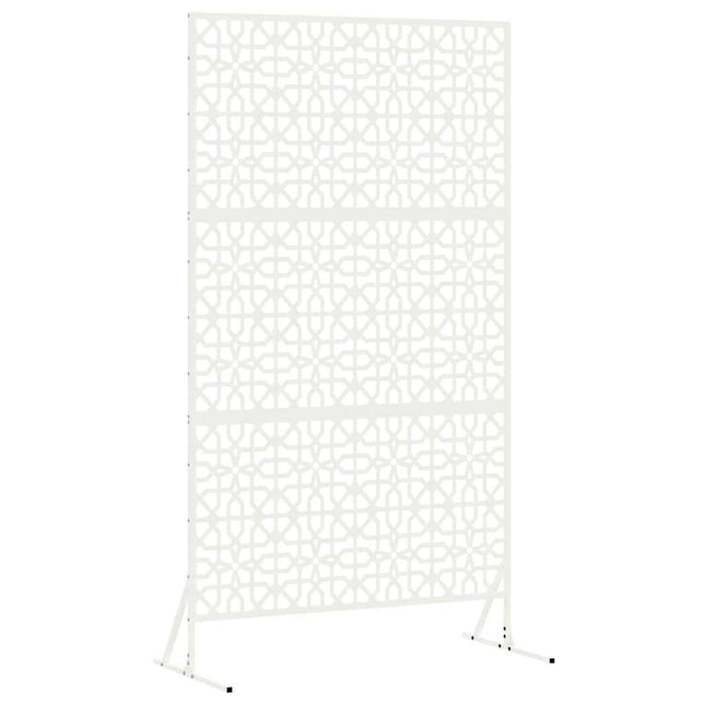 Privatlivsskærm 100 x 50 x 180 cm Stål Hvid