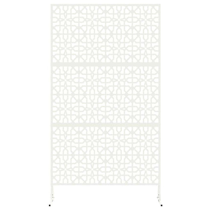 Privatlivsskærm 100 x 50 x 180 cm Stål Hvid