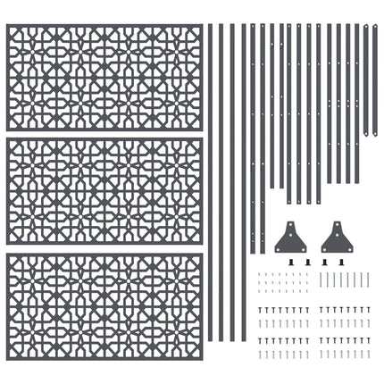 Privatlivsskærm 100 x 50 x 180 cm Stål Antracit
