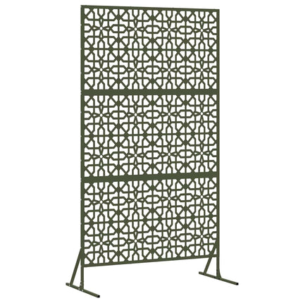 Privatlivsskærm 100 x 50 x 180 cm Stål Olivengrøn