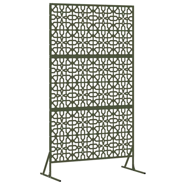 Privatlivsskærm 100 x 50 x 180 cm Stål Olivengrøn