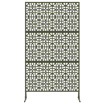 Privatlivsskærm 100 x 50 x 180 cm Stål Olivengrøn