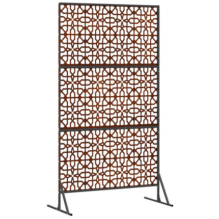 Privatlivsskærm 100 x 50 x 180 cm Cortenstål Rusten