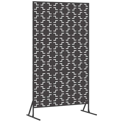 Privatlivsskærm 100 x 50 x 180 cm Stål Sort