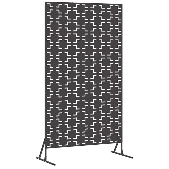 Privatlivsskærm 100 x 50 x 180 cm Stål Sort