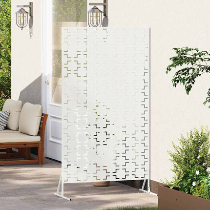 Privatlivsskærm 100 x 50 x 180 cm Stål Hvid