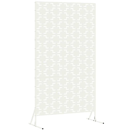 Privatlivsskærm 100 x 50 x 180 cm Stål Hvid