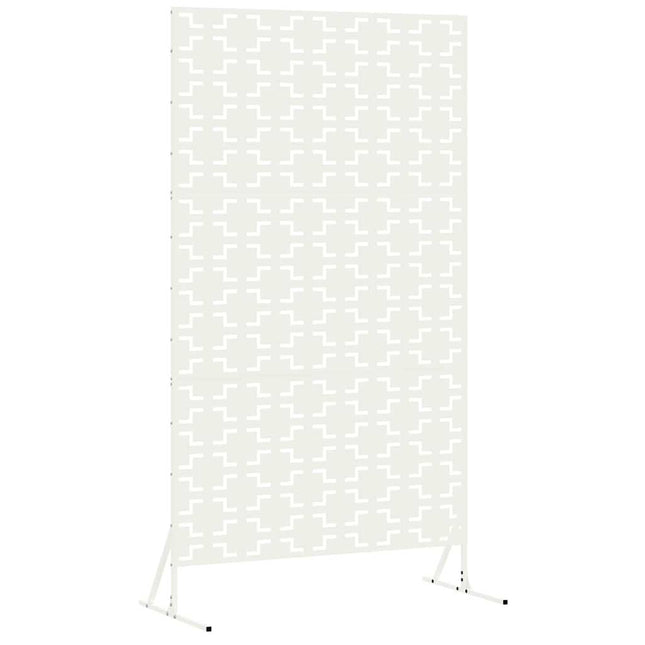 Privatlivsskærm 100 x 50 x 180 cm Stål Hvid