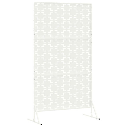 Privatlivsskærm 100 x 50 x 180 cm Stål Hvid