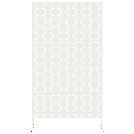Privatlivsskærm 100 x 50 x 180 cm Stål Hvid