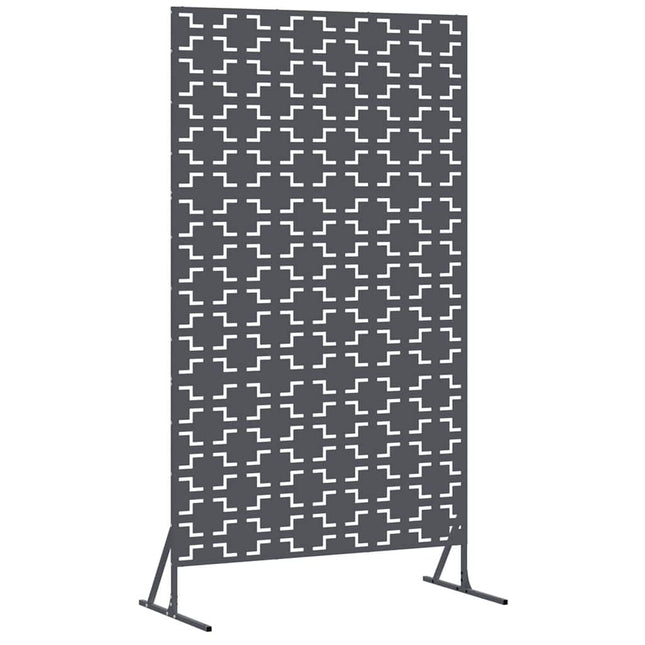Privatlivsskærm 100 x 50 x 180 cm Stål Antracit