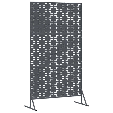 Privatlivsskærm 100 x 50 x 180 cm Stål Antracit