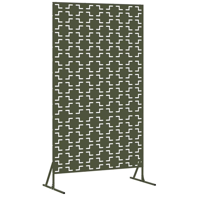 Privatlivsskærm 100 x 50 x 180 cm Stål Olivengrøn