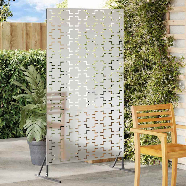 Privatlivsskærm 100 x 50 x 180 cm Galvaniseret stål Sølv