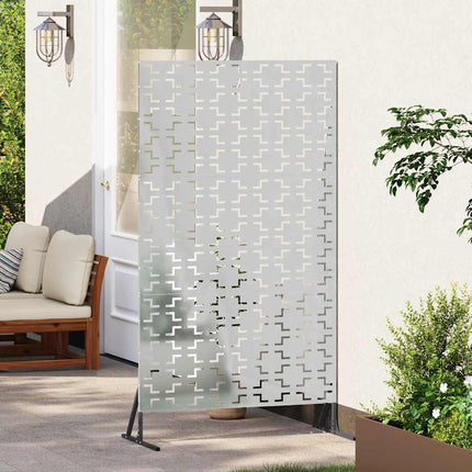 Privatlivsskærm 100 x 50 x 180 cm Galvaniseret stål Sølv