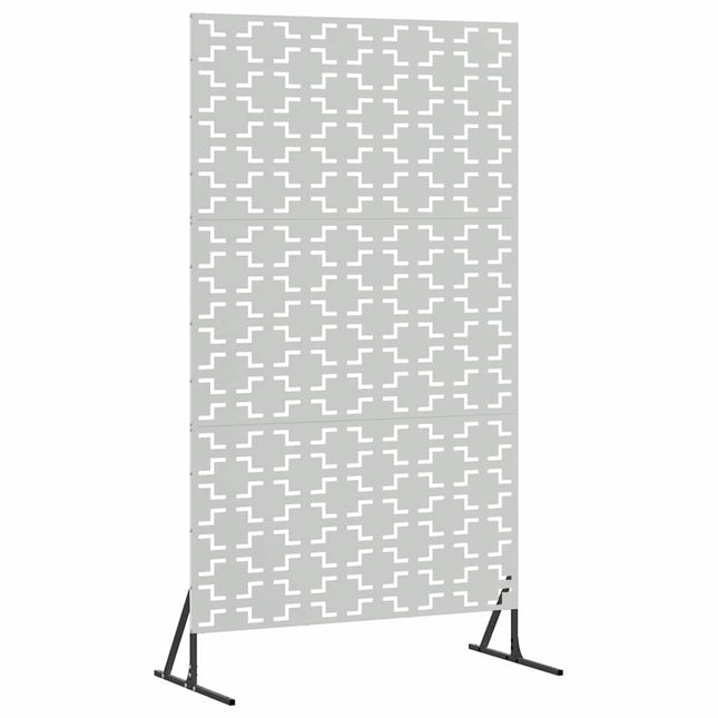 Privatlivsskærm 100 x 50 x 180 cm Galvaniseret stål Sølv