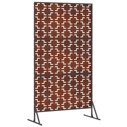 Privatlivsskærm 100 x 50 x 180 cm Cortenstål Rusten